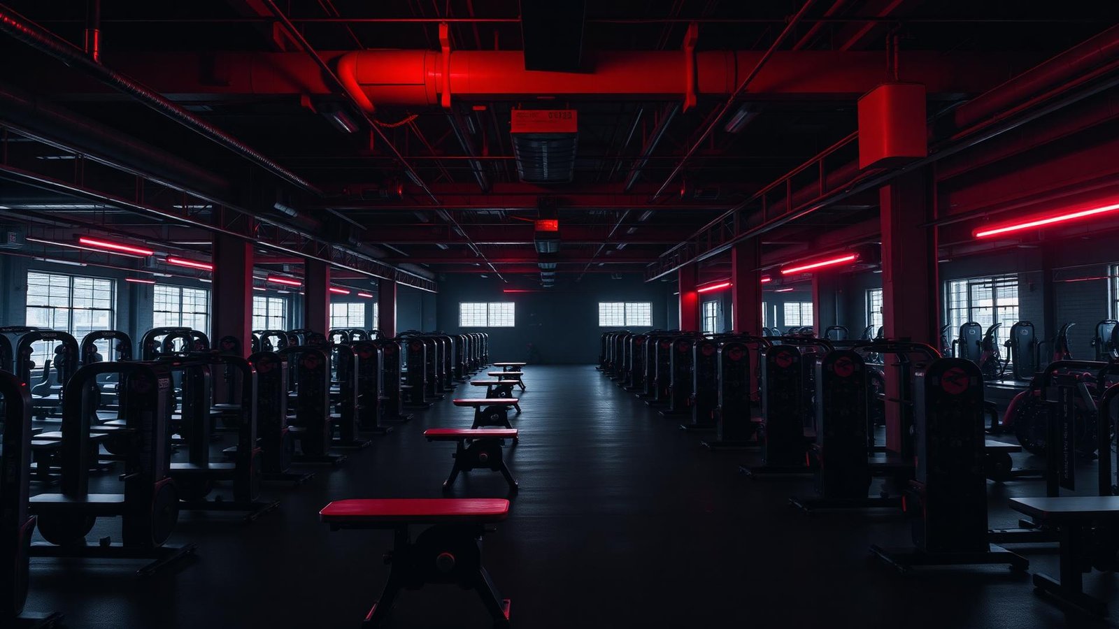 Academia equipada com aparelhos de musculação Steel Tech